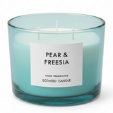 Home Fragrance Scented Candle in Glass Cup | 8×11 cm | Clean Cotton / Maple Leaf & Apple / Amber & Ginger Lily / Pear & Freesia