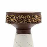 Cream & Brown Chalk Incense Burner - 9×6.5 cm