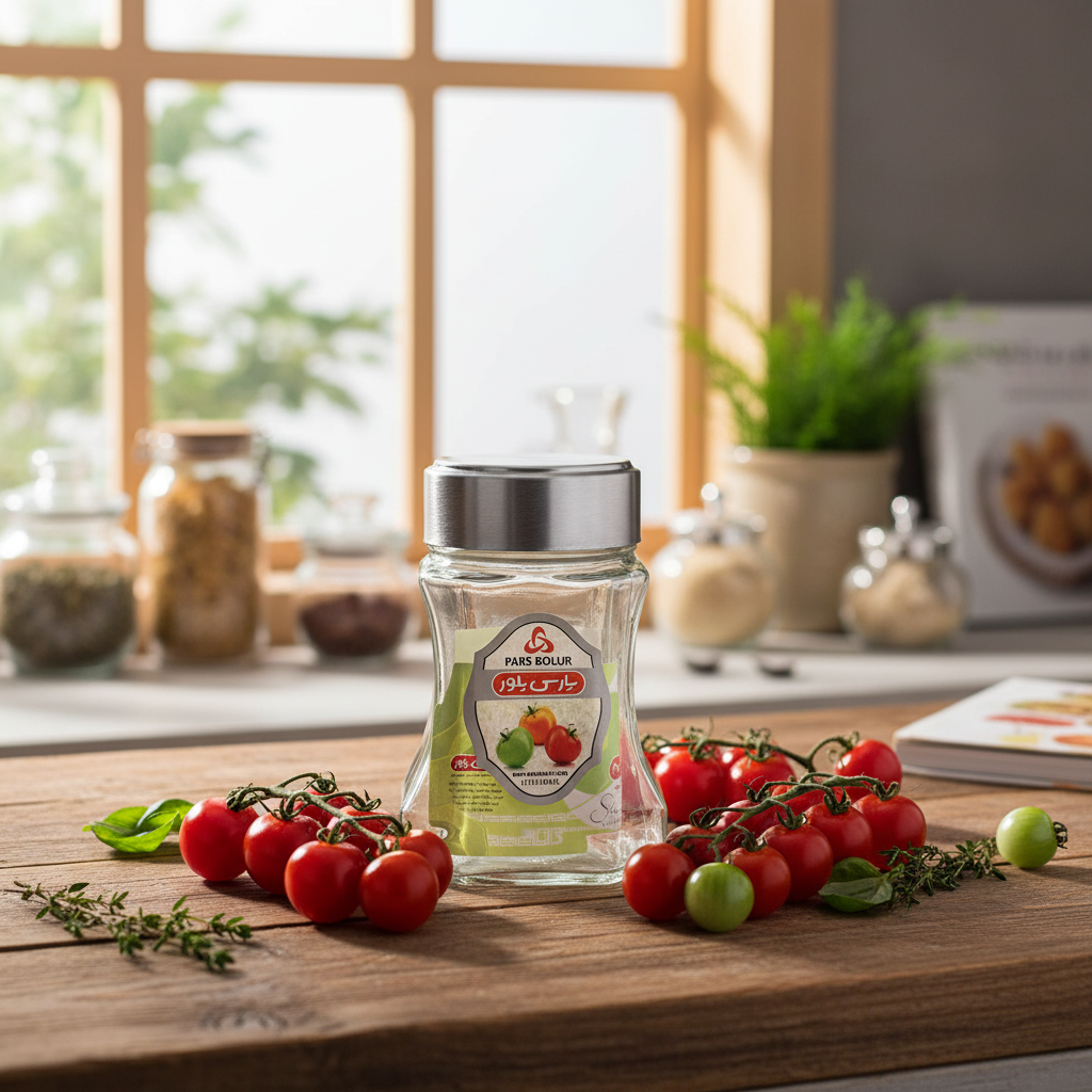 Pars Bolur Premium Clear Glass Spice & Storage Jar with Stainless Steel Lid – 200ml | Airtight Kitchen Canister