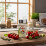 Pars Bolur Premium Clear Glass Spice & Storage Jar with Stainless Steel Lid – 200ml | Airtight Kitchen Canister