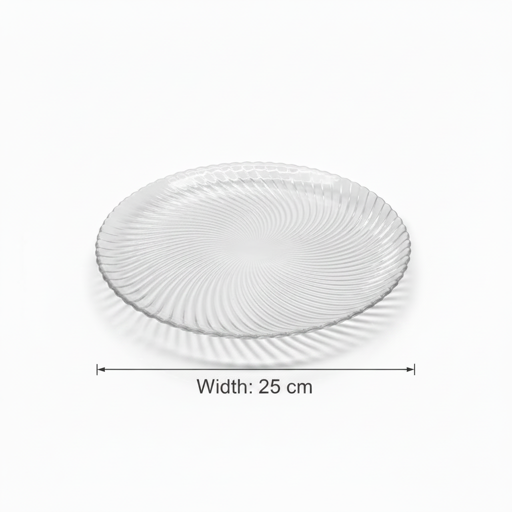 Neo Alpha Clear Glass Plate – 25cm