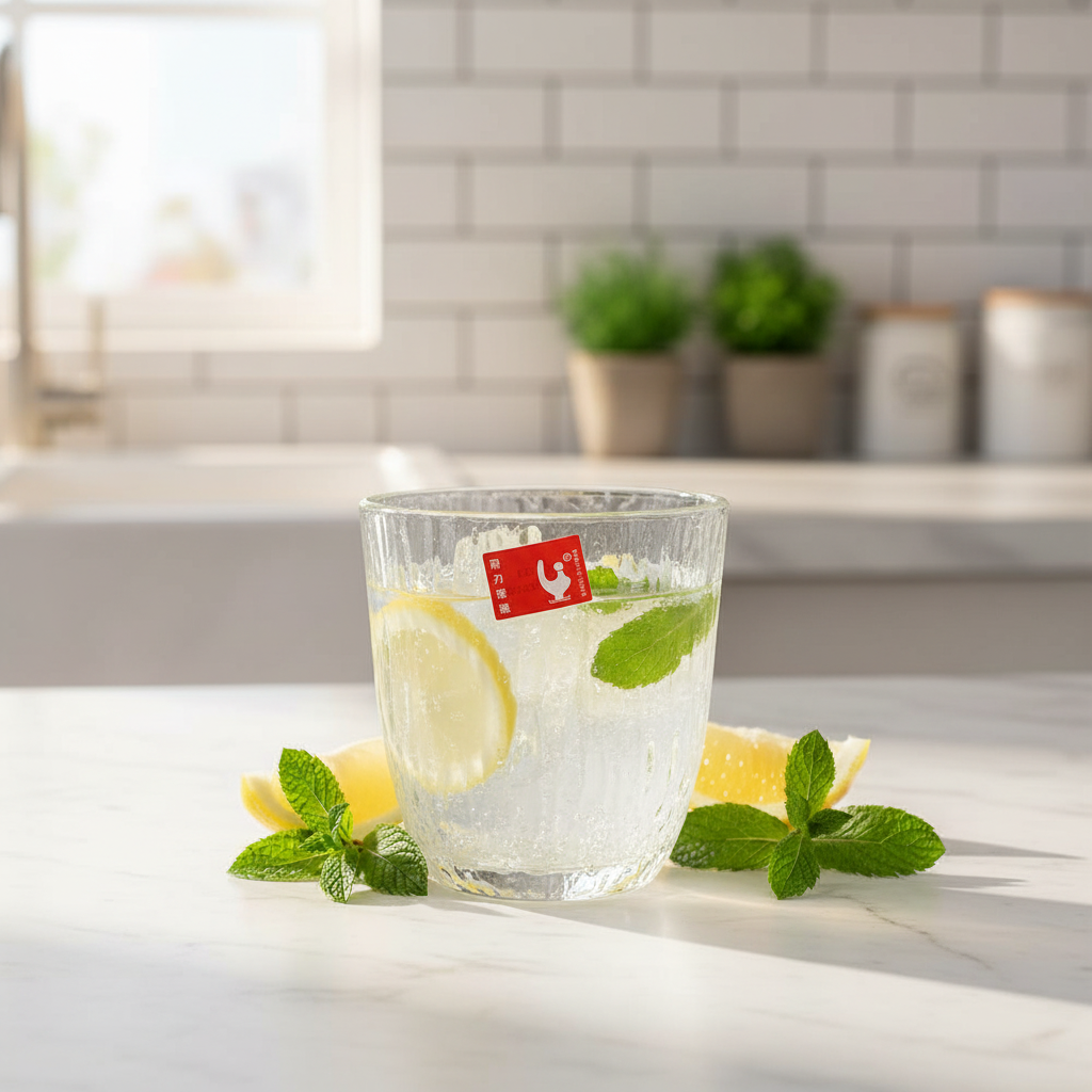 Ribbed Clear Glass Tumbler 250ml