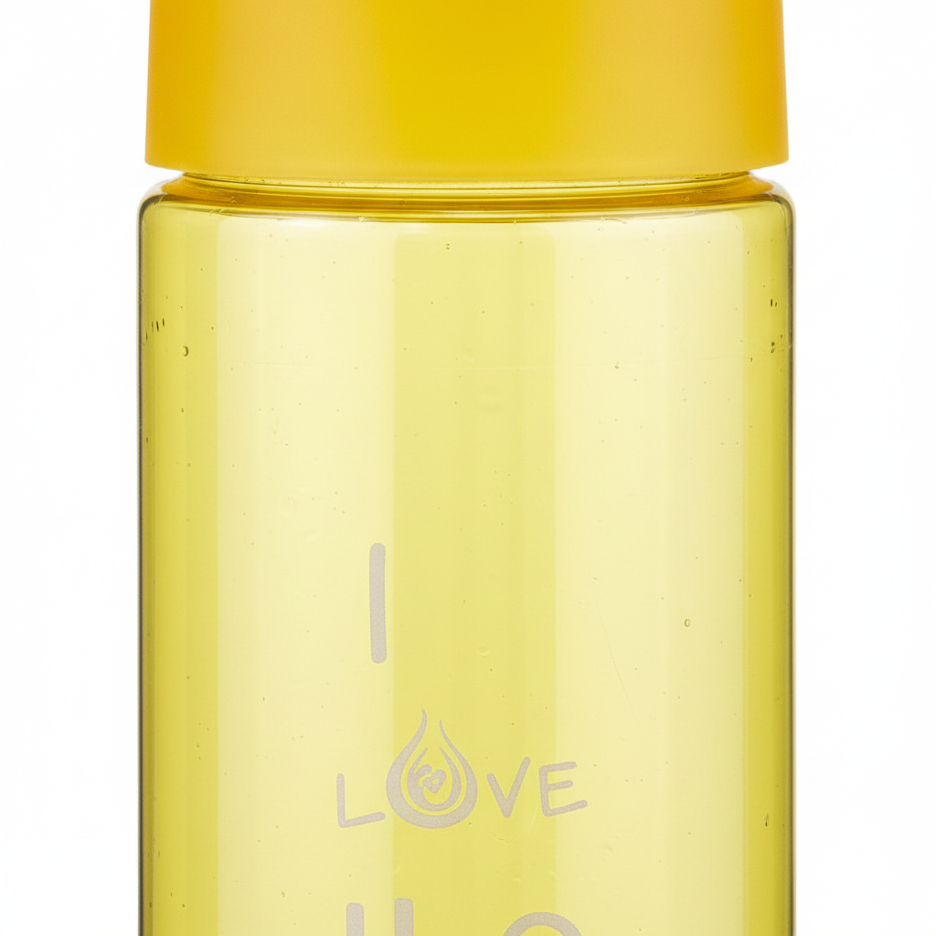 Milton "I Love H₂O" Plastic Water Bottle - 650ml – Yellow / Red / Teal Blue