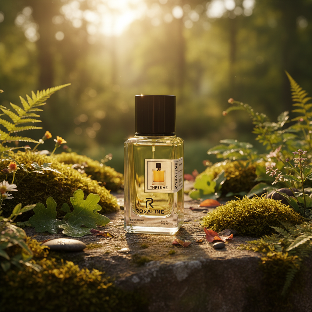 Rosaline Three He Eau de Parfum for Men – 100ml | Long-Lasting Woody Citrus Fragrance | Natural Spray | Inspired Version |