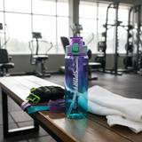 SPORTS Elite Gradient Water Bottle — Purple & Teal | Flip-Lock Cap 1000ml