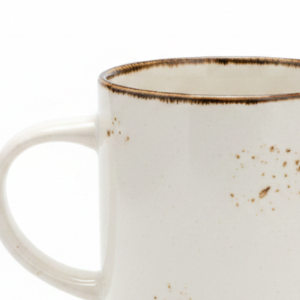 Baralee White Speckled Ceramic Mug - 250ml
