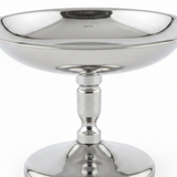 Silver Stainless Steel Pudding Cup with Pedestal Stand - 10×8 cm
