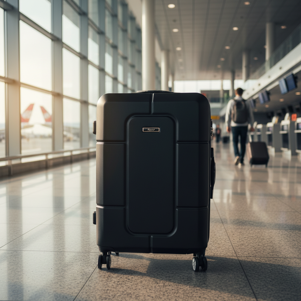 Regency Hard Shell PP Trolley Bag –| Black | 4-Wheel Spinner | 26 Inch |