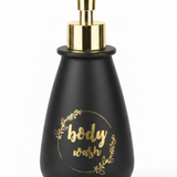 Black & Gold Ceramic & Plastic Liquid Soap Dispenser – 400ml