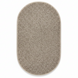 Oval Door Mat 62×38cm | Soft Loop Pile Rug | Non-Slip Entrance Mat for Home, Bathroom & Living Room | Beige Speckled Design | Durable Serged Edges