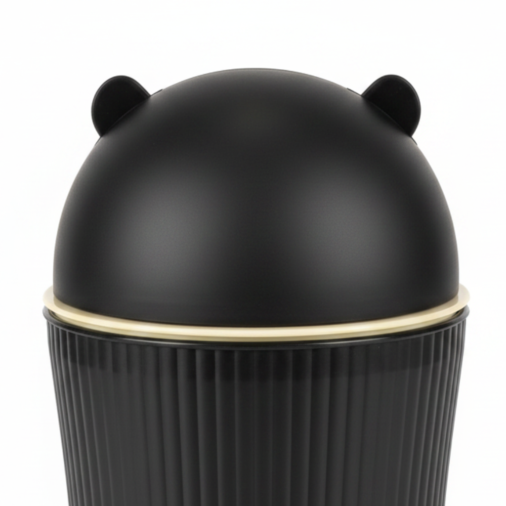 Apex Matte Black & Cream Bear Ear Mini Table Bin - 20×12cm