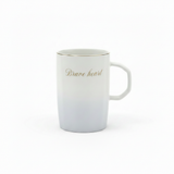 White & Grey Gradient Ceramic Mug - 400ml