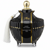 AURA+CO Luxury Scented Candle | Glass Jar with Lid | 12-Hour Burn Time | 10×10cm | Rose Petals & Jasmine / French Vanilla