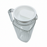Luminarc Glass Jug 1L – Clear Ribbed Design with Lid