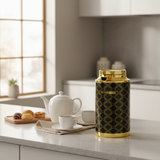 Kitchenmark Black & Gold Vacuum Flask -  1 Litre / 1.3 Litre / 1.6 Litre