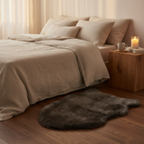 Luxurious Faux Fur Area Mat | 60×90 cm | Soft Fluffy Non-Slip Floor Mat for Bedroom, Living Room & Cozy Spaces | Dark Brown Taupe