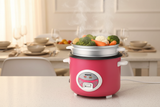 Geepas 1.8L Electric Rice Cooker with Steamer – 3-in-1 Cook, Steam & Keep Warm 700W | Non-Stick Inner Pot