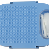 SBC Blue  2-Section Lunch Box with Spoon –  23×16cm