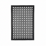Black Anti-Slip Hollow Design Rubber Mat - 40×60 cm