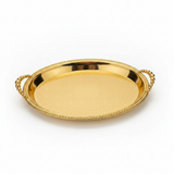 Pilsco Gold Metal Oval Serving Tray - 45×32cm
