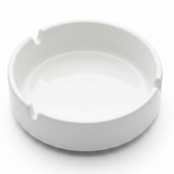 Royalford Premium White Ceramic Ashtray – 4-Inch
