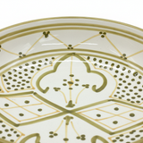 Slama Cream & Olive Gold Ceramic Soup Bowl - 20cm