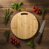 Jinzifeng Round Bamboo Chopping Board - 34cm