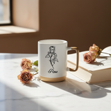 White Rose Ceramic Mug - 350ml