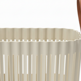 Sun Plast Plastic Basket with Handle - 15 × 27 × 18 cm - Grey / Cream