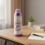 Spanis Home Purple & White Stainless Steel Vacuum Bottle - 600ml