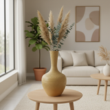 Sandy Golden Brown Ceramic Flower Vase - 35cm