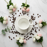 Porceletta White Ceramic Cup & Saucer Set — 200ml