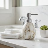 White Ceramic & Plastic Liquid Soap Dispenser – 400ml