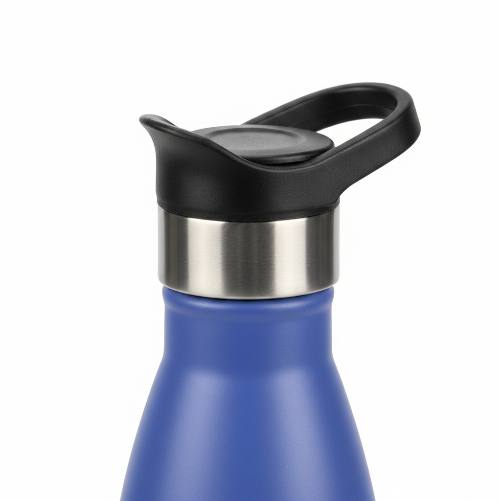 Kitchen Mark Stainless Steel Vacuum Insulated Water Bottle - 500ml - Blue / Olive Green