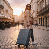 Parajohn Grey PP Hard Shell Trolley — Large Suitcase with Spinner Wheels | 28 Inch , 24 Inch , 20 Inch |