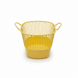 Plastic Laundry Basket with Handles - 36×40 cm - Purple  / Yellow / Green