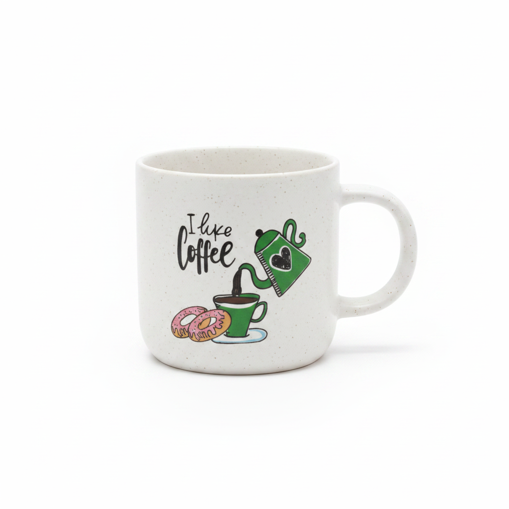 White "I Like Coffee" Ceramic Mug – 300ml