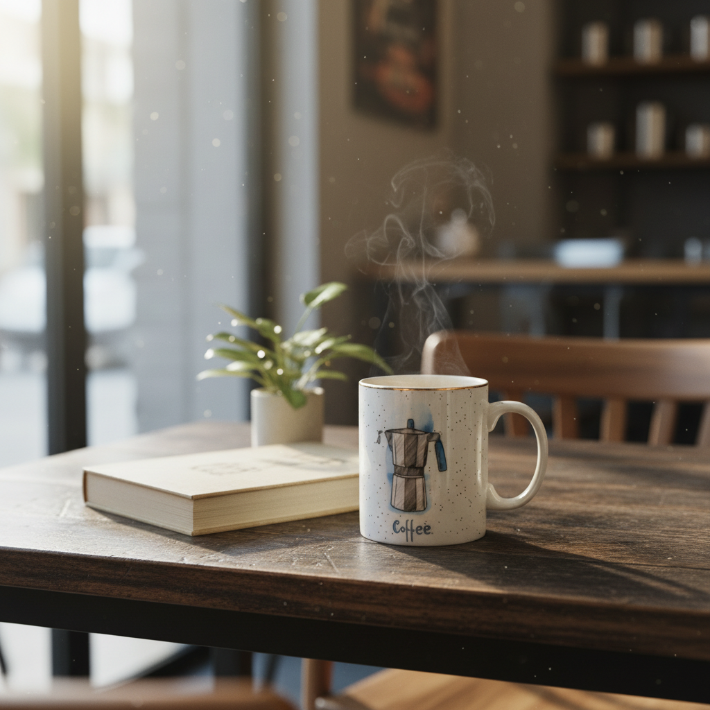 White Ceramic Coffee Mug - 350ml