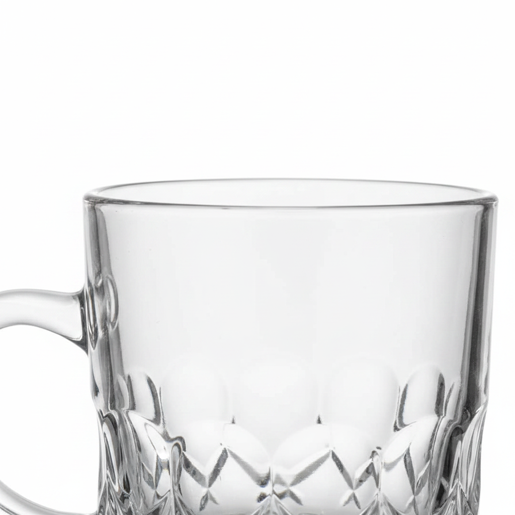 Blinkmax Crystal-Cut Glass Mug - 230ml