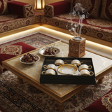 12PCS Luxury Ceramic Cup & Saucer Set – 6 Cups & 6 Saucers | Gold Floral Design