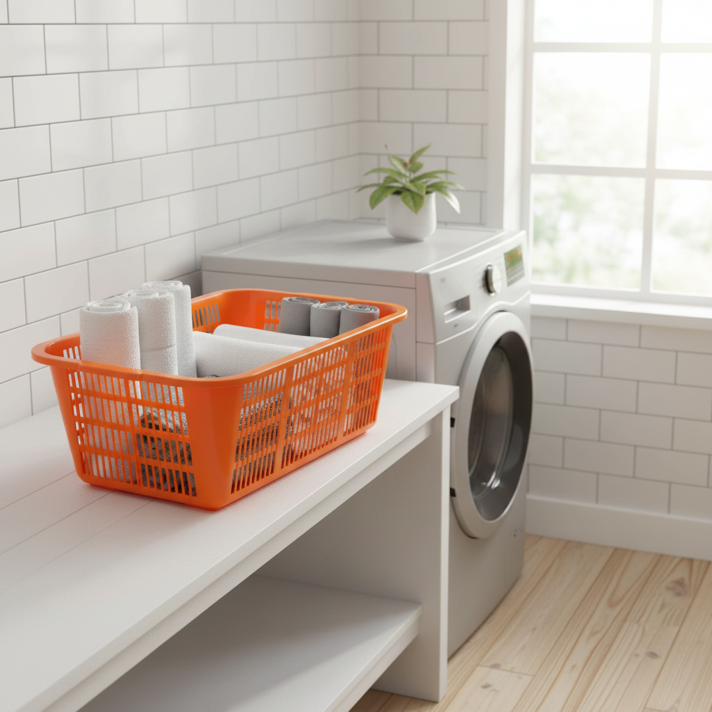 Dynasty Plastic Kitchen Storage Tray – 50 × 40 × 18 cm - Orange / Pink / Blue / Green