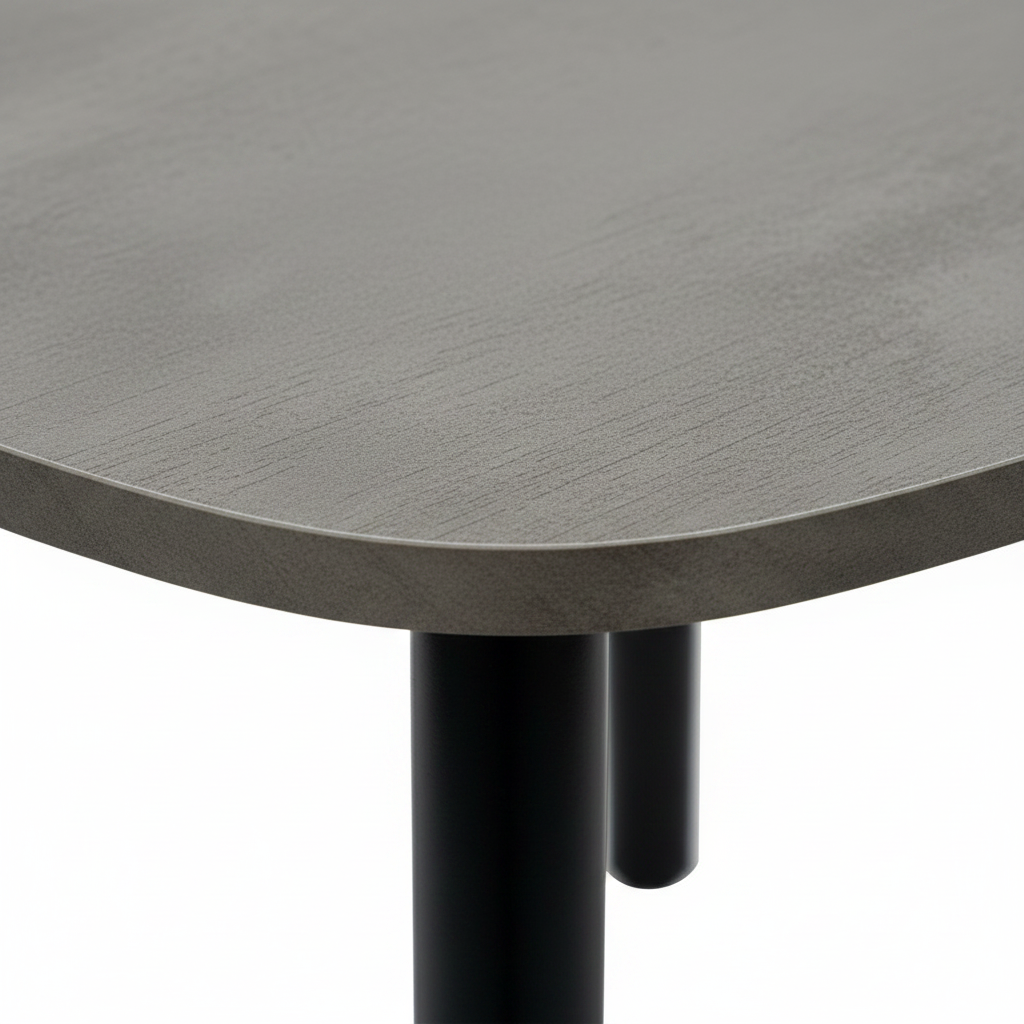 Grey & Black Triangular Wooden Coffee Table - 35×40 cm