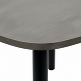 Grey & Black Triangular Wooden Coffee Table - 35×40 cm