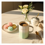 Mint Green & White Ceramic Mug - 400ml