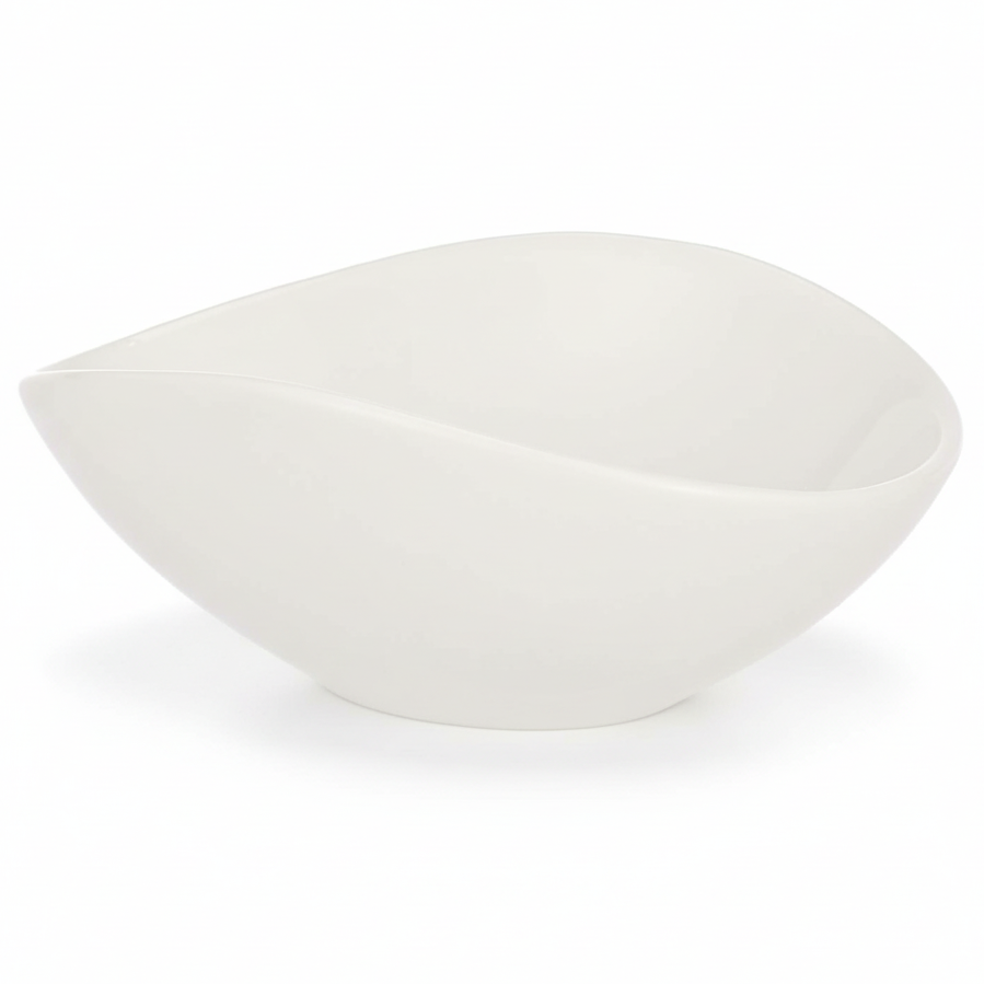 Symphony Elegant 4-Piece White Ceramic Serving Bowl Set – 10 cm