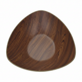 Evelin Large Triangle Bowl – Wood-Finish Polystyrene – 34×11 cm