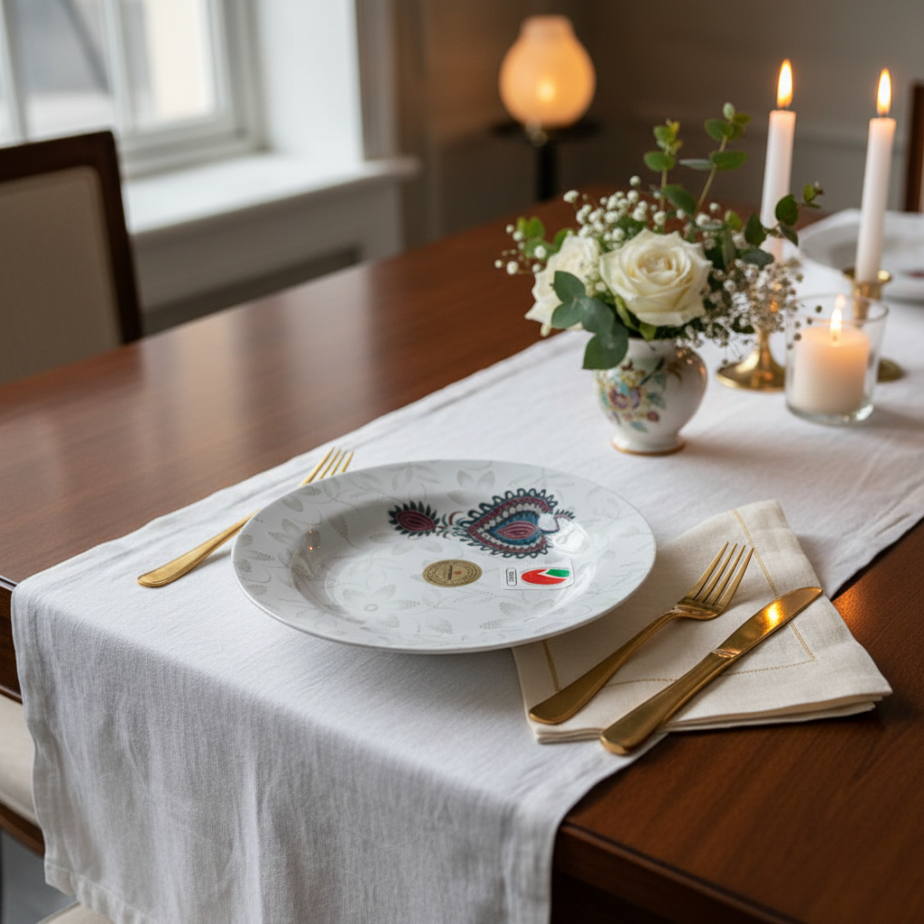 Dinewell White Melamine Side Plate 9 Inch | Elegant Floral Design
