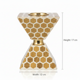 Gold & Cream Plastic-Coated Incense Burner - 17×12cm