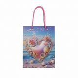 Blue & Pink Ocean Heart Paper Gift Bag -  23×18cm