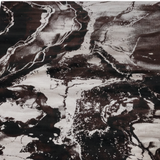 Kirstal Brown & White Polyester Abstract Marble Carpet Made in Turkey - 300 x 400 cm